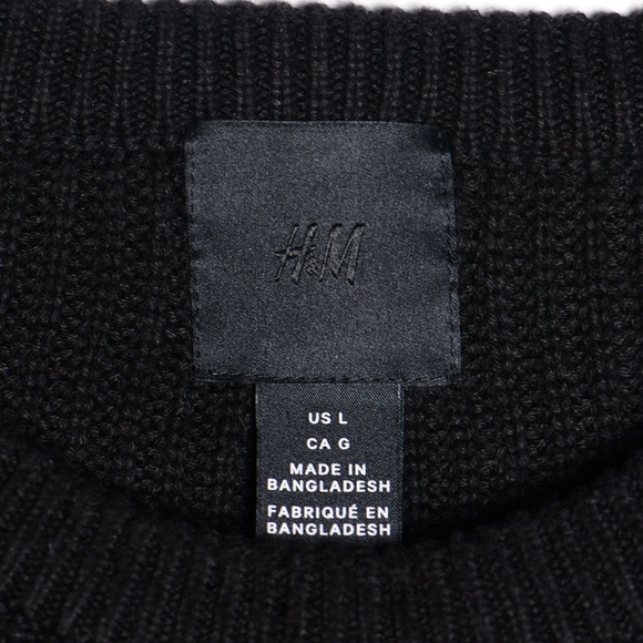 H&M Men’s Knit Crewneck Sweater in Black - Picture 2 of 4